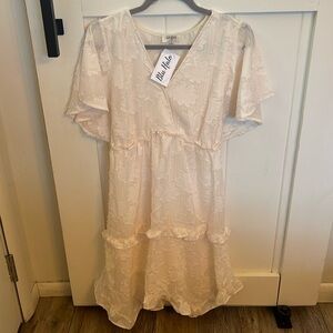 Size Large Ivory dress -Blu Halo Boutique